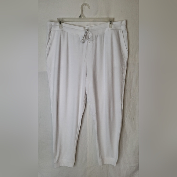Haven Well Within Pants - Talbots Haven Well Within 100% Cotton White Joggers NEW Size XXL